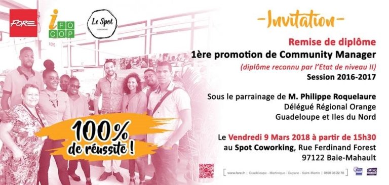 Remise de diplômes 1ère promo Community manager IFOCOP