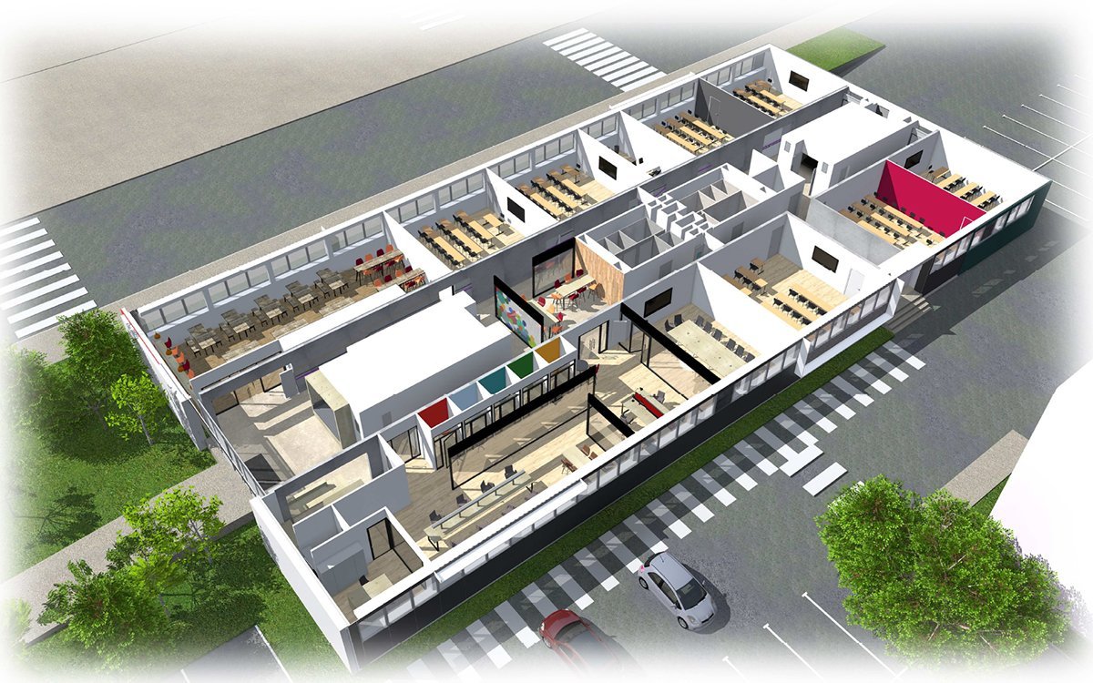 Centre Ifocop Rungis - Plan 3D RDC