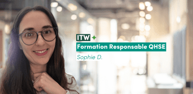 Portrait de Sophie D., ancienne chimiste reconvertie après une formation Responsable QHSE chez ifocop, aujourd’hui coordinatrice HSE dans l’industrie automobile.