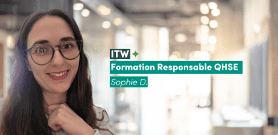 Portrait de Sophie D., ancienne chimiste reconvertie après une formation Responsable QHSE chez ifocop, aujourd’hui coordinatrice HSE dans l’industrie automobile.