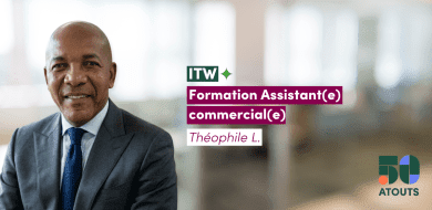 Portrait de Théophile, 57 ans, diplômé de la formation Assistant commercial ifocop dans le cadre du dispositif Atout Senior.